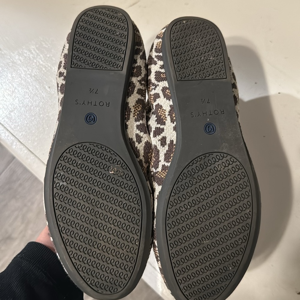 Rothy’s leopard loafer 7.5 rothy ballet flat shoe - Picture 2 of 2